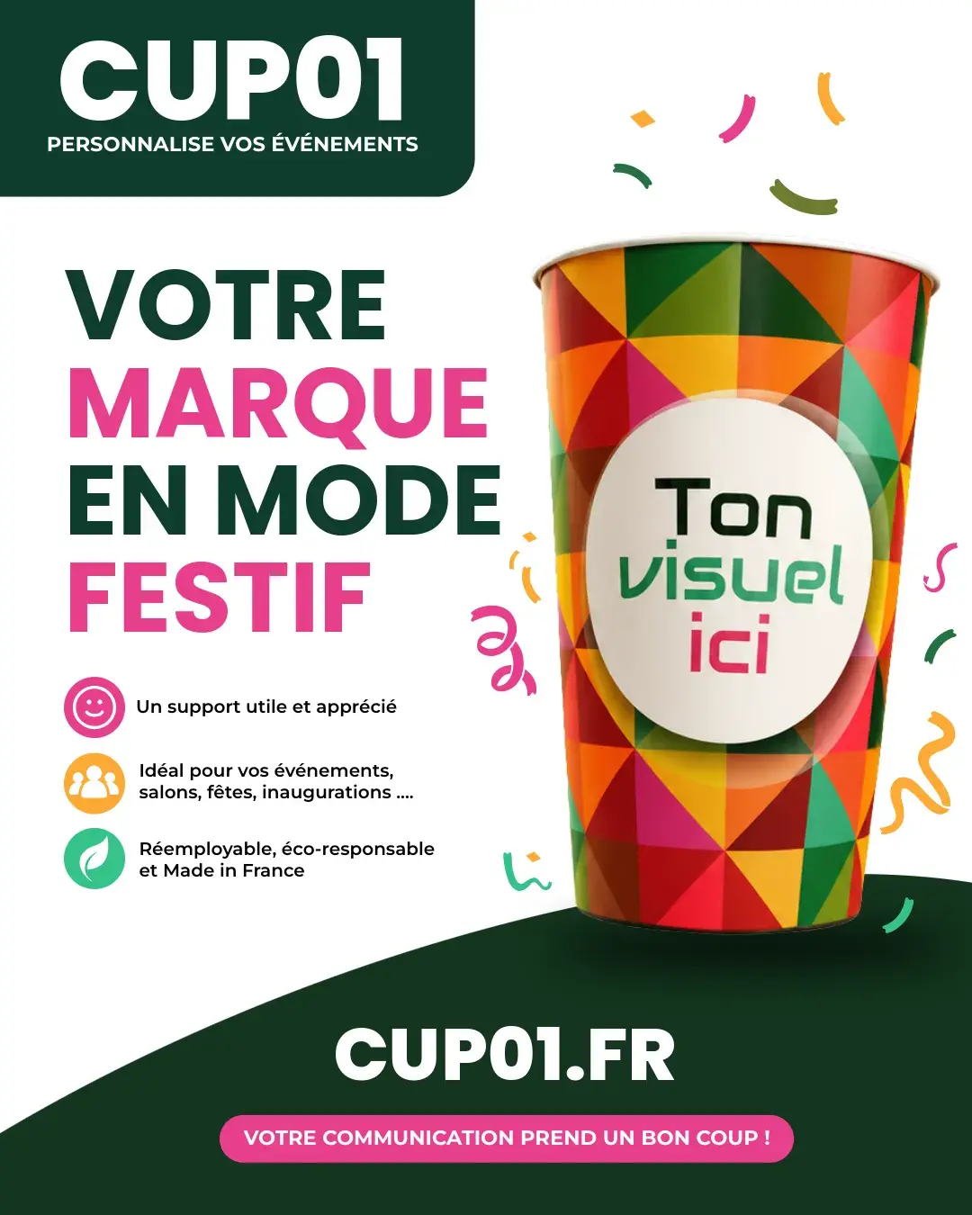 Gobelet personnalise cup01 ecocup