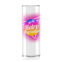 Verre personnalise plastique tubo long drin retro paradise