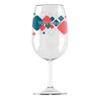 Verre vin personnalise plastique syrah quadrichromie