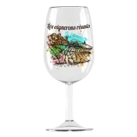 Verre vin personnalise plastique syrah vigneron