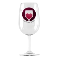 Verre vin personnalise plastique syrah vin du rhone